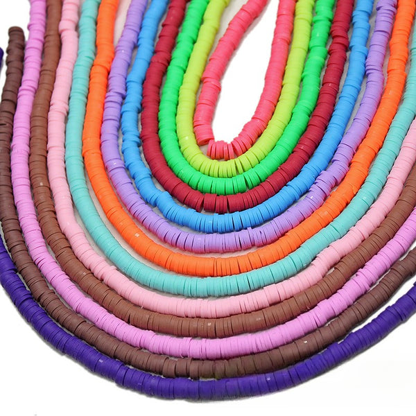 Size 6mm Solid Color Polymer Clay Beads Wholesale Loose Beads Jewelry DIY Making