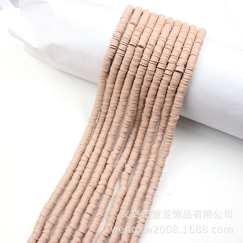 Size 6mm Solid Color Polymer Clay Beads Wholesale Loose Beads Jewelry DIY Making