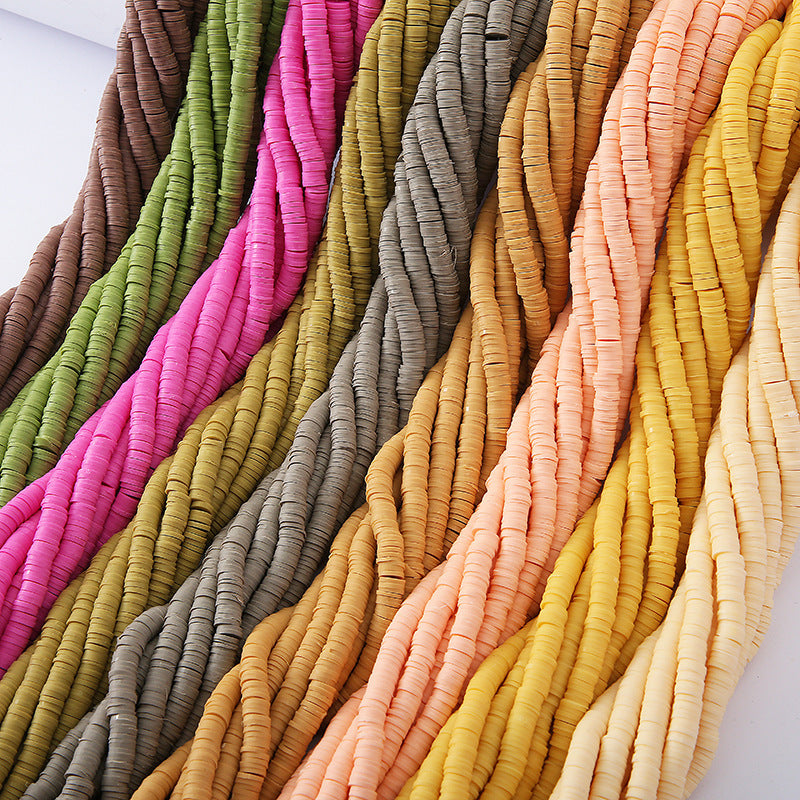 Size 6mm Solid Color Polymer Clay Beads Wholesale Loose Beads Jewelry DIY Making