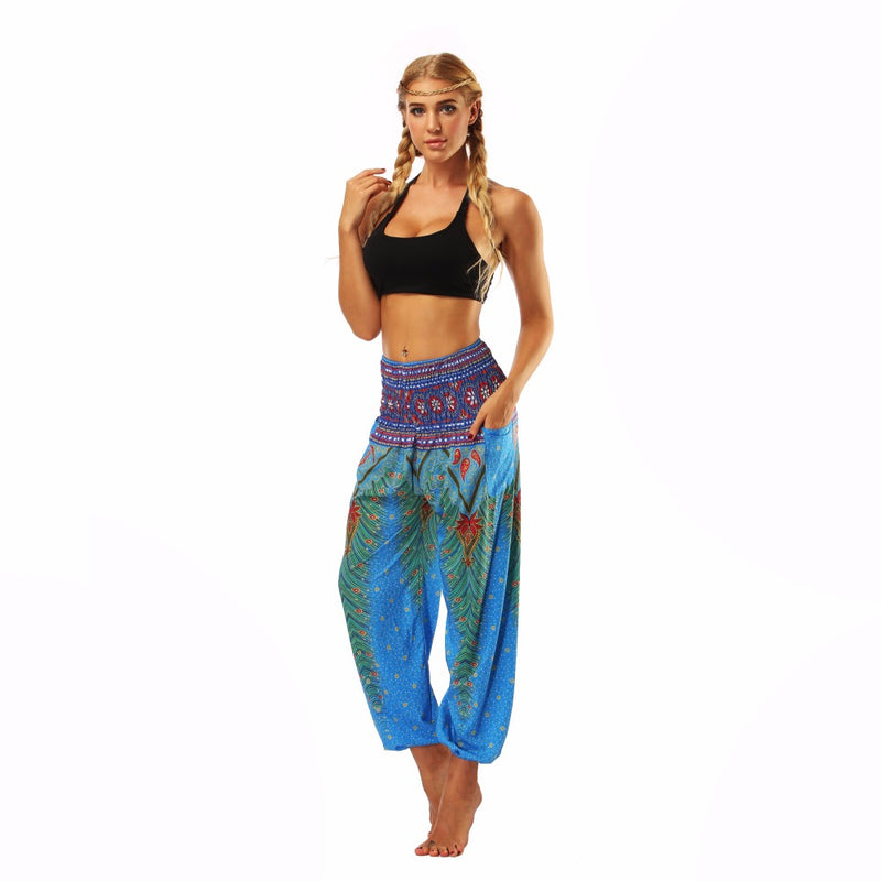 Kid Loose Harem Pant | Peacock feather Bloomers