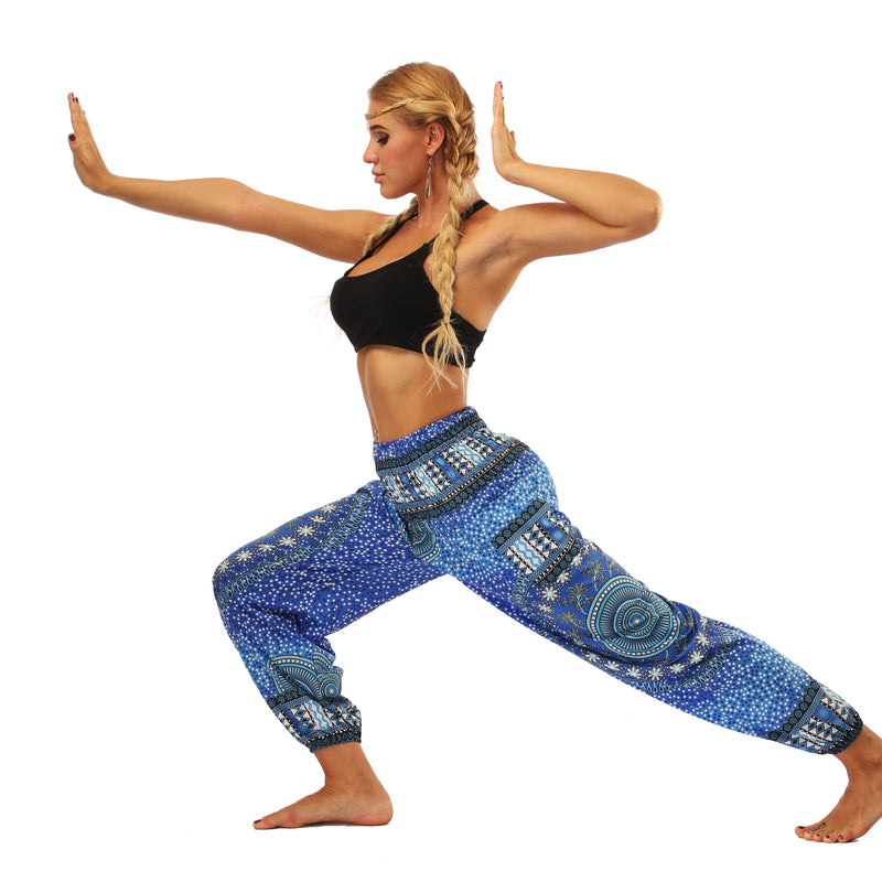 Women's straight Loose Harem Pant - Round Mandala bloomers