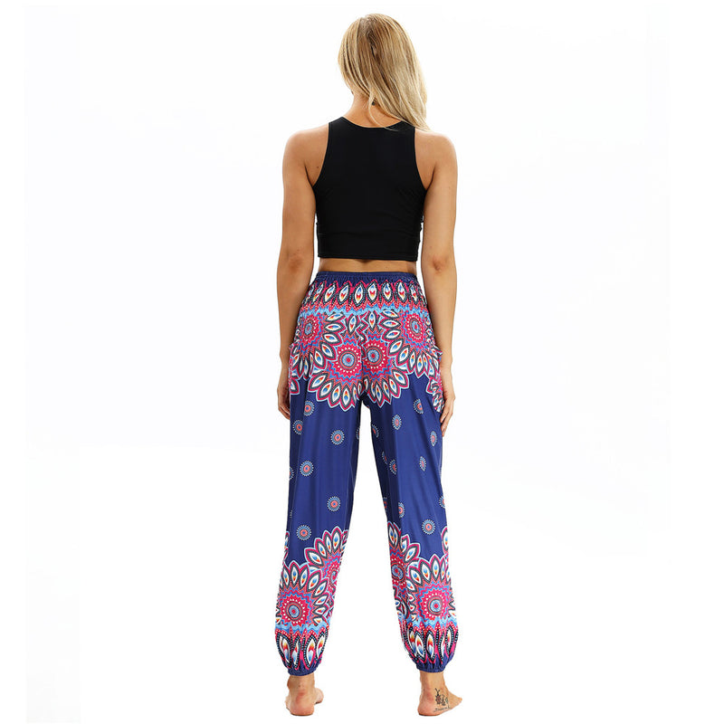 Women's straight Loose Harem Pant - Sunflowers bloomers