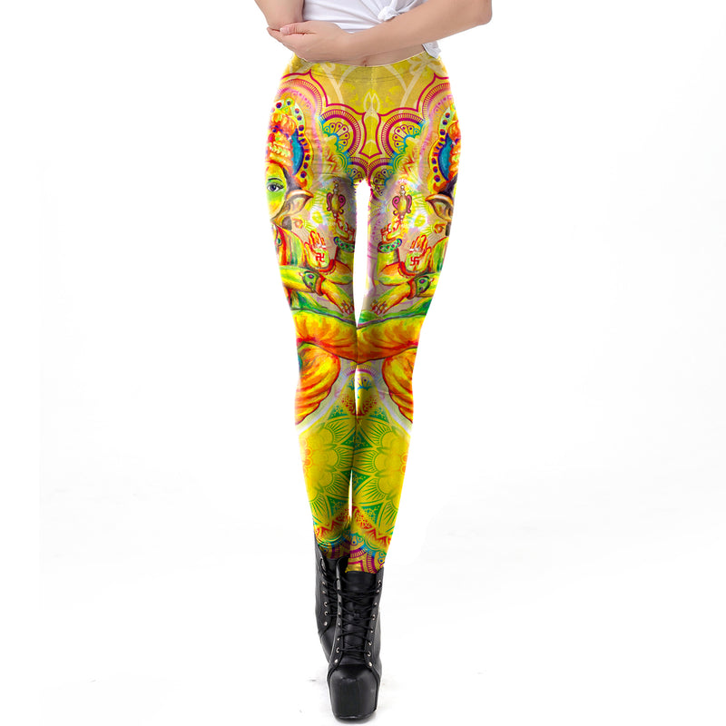 YogaHarem Women's Leggings Seven Chakra Mandala Leggings