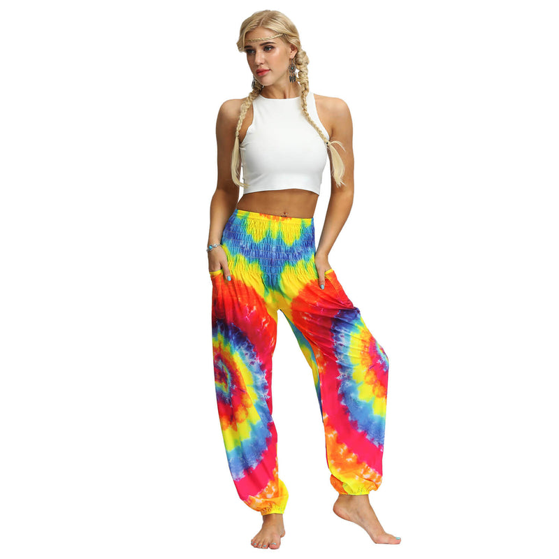 Women Straight Loose Harem Pant | Tye die | Smock Pant