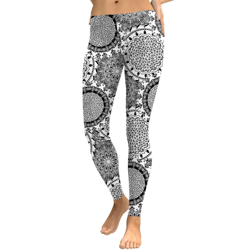 Dark Forest Green Mandala Floral Flower Tummy Control Yoga Pants for Women  Outfits Athletic Leggings for Women with Pockets, Multicolored, X-Small/2  Inseam : : Clothing, Shoes & Accessories