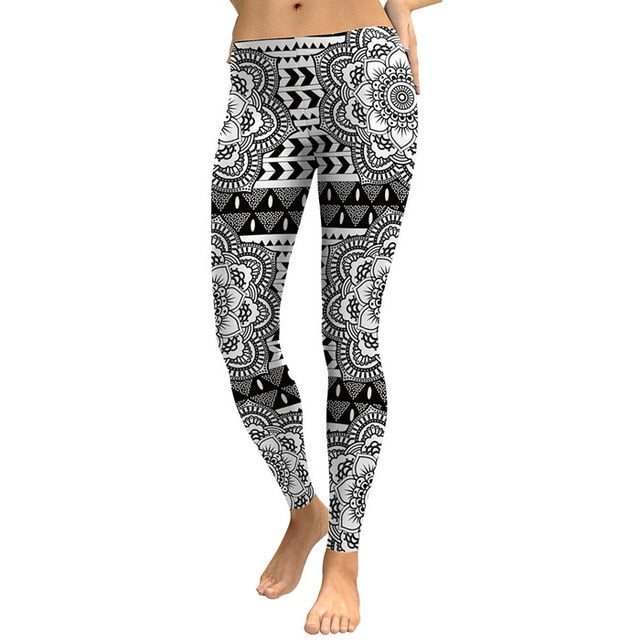 Women's Yoga Leggings - Lotus Mandala