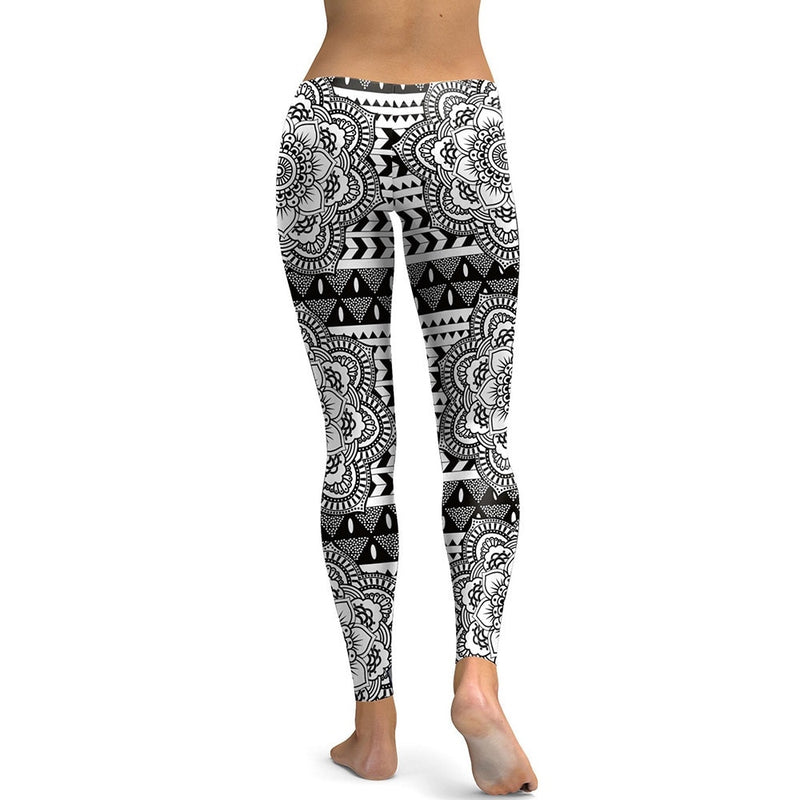 Women's Yoga Leggings - Lotus Mandala