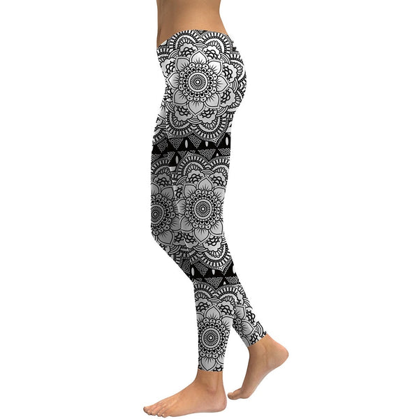 Women's Yoga Leggings - Lotus Mandala