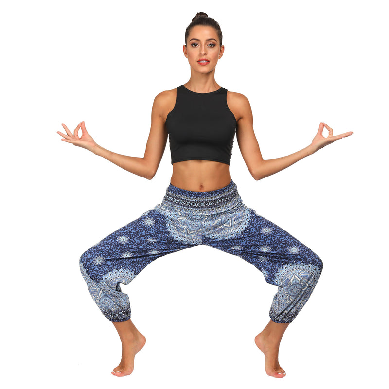 Women's straight Loose Harem Pant - Mandala florals bloomers