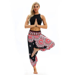 Women's Baggy Harem Pant - Mandala Floral