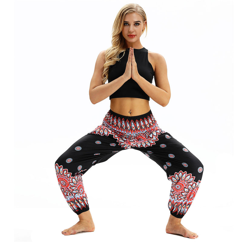 Women's straight Loose Harem Pant - Sunflowers bloomers