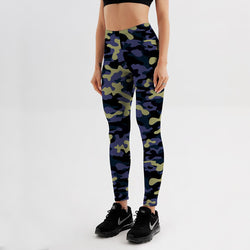 YogaHarem Women's Leggings Camouflage Printed Workout Fitness Leggings