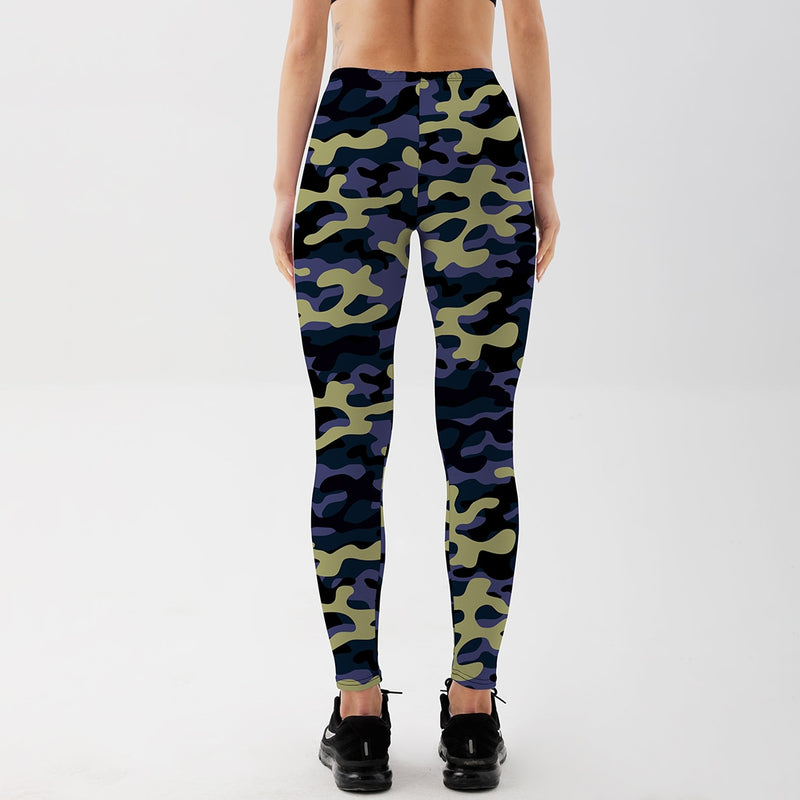 YogaHarem Women's Leggings Camouflage Printed Workout Fitness Leggings