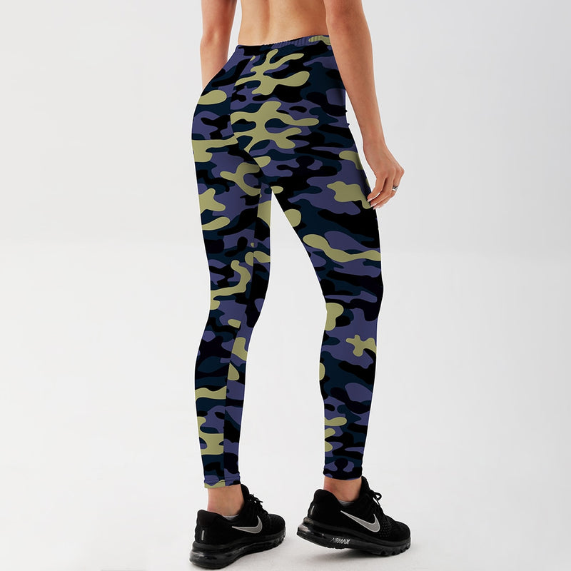 YogaHarem Women's Leggings Camouflage Printed Workout Fitness Leggings