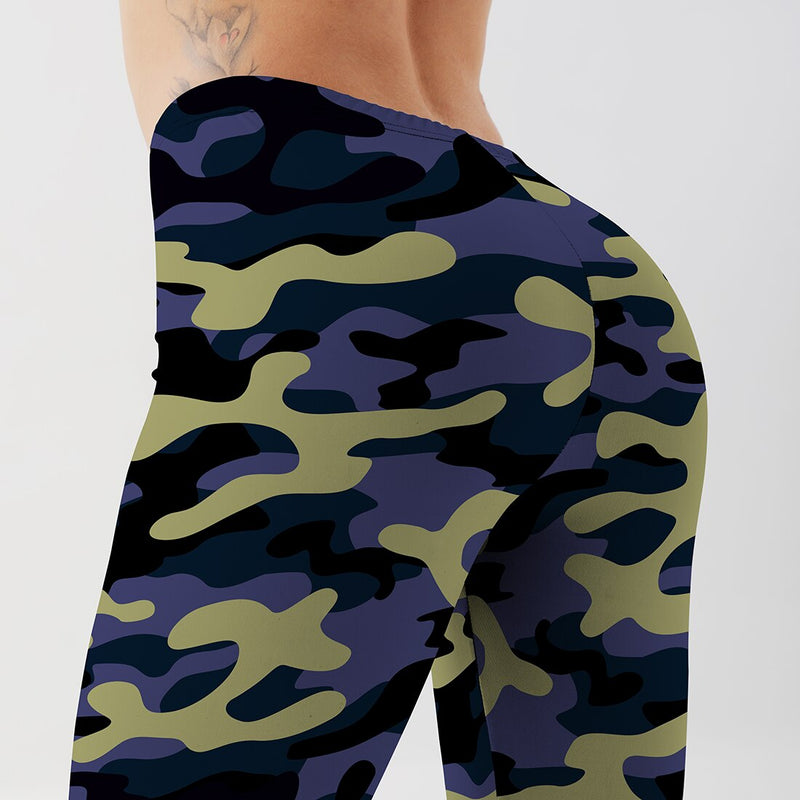 YogaHarem Women's Leggings Camouflage Printed Workout Fitness Leggings