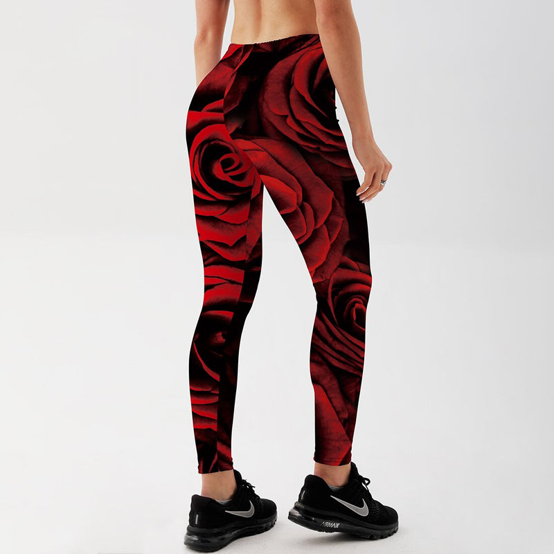 Women's Workout Pants in Red