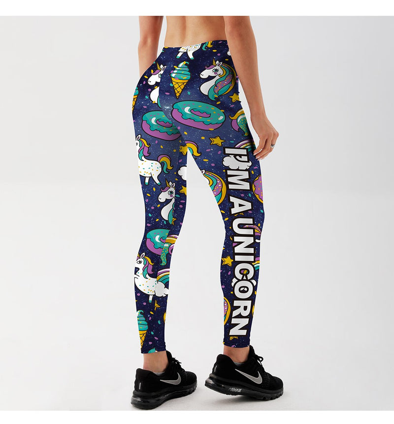 Women's Leggings Cute Donuts Unicorns Printed Plus Size