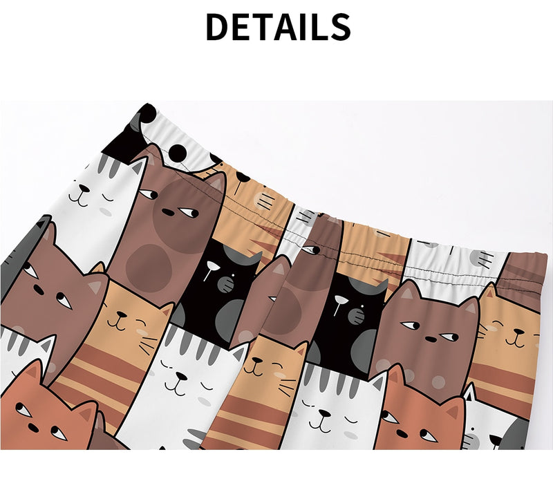 Women's Leggings Cartoon Funny Comic Cat Leggings Workout Pants